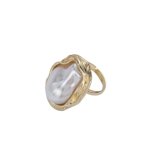 Stellar Baroque Pearl Ring