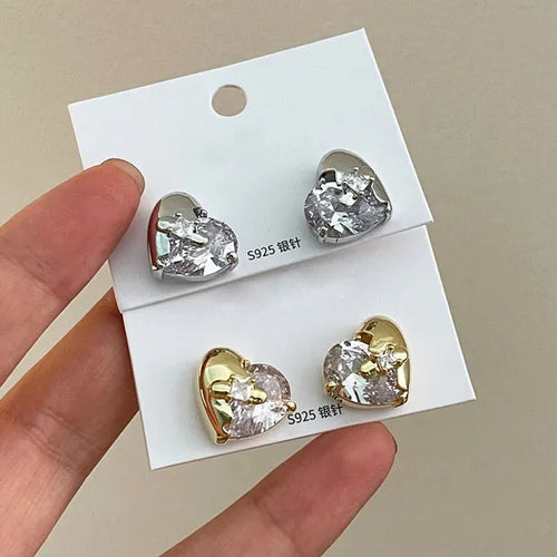 Plasma Krystal Heart Earrings